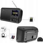 Przenośne radio LEICKE z Bluetooth, DAB/FM, 2,41'', 4000mAh, microSD/TF/AUX