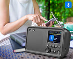 Przenośne radio LEICKE z Bluetooth, DAB/FM, 2,41'', 4000mAh, microSD/TF/AUX