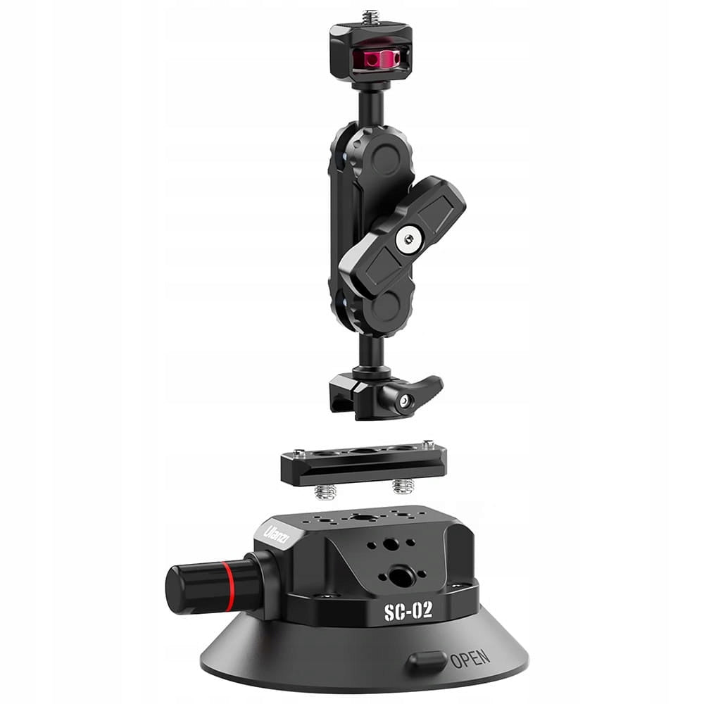 Przyssawka 4,5″ Ulanzi SC-02 1/4 i 3/8 + mocowanie Magic Arm i szyna nato
