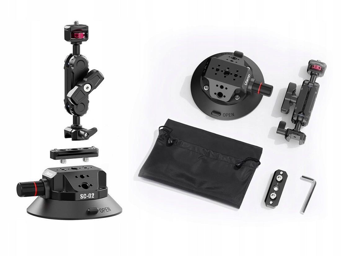 Przyssawka 4,5″ Ulanzi SC-02 1/4 i 3/8 + mocowanie Magic Arm i szyna nato