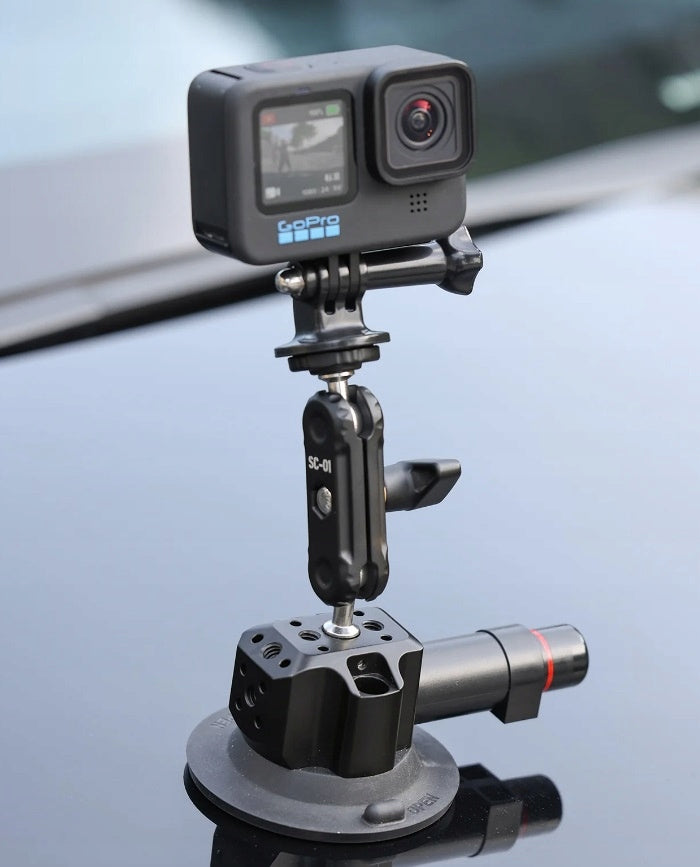 Przyssawka Ulanzi SC-01 z Magic Arm, uchwytem do smartfona i kamer GoPro