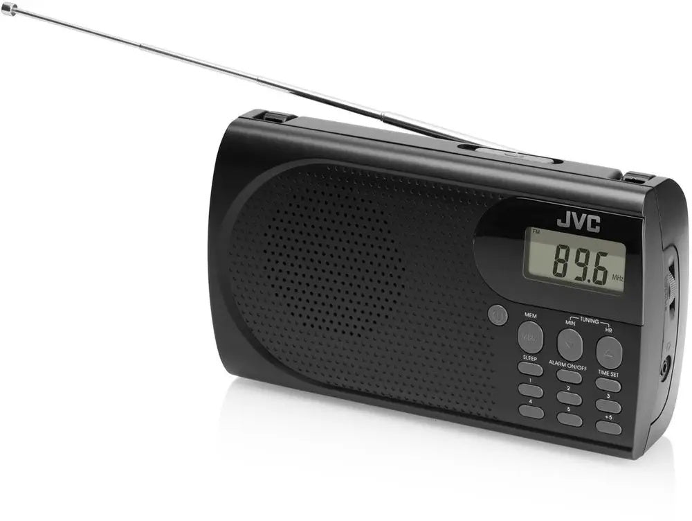 Radio przenośne radioodbiornik radio FM AM na baterie JVC czarne
