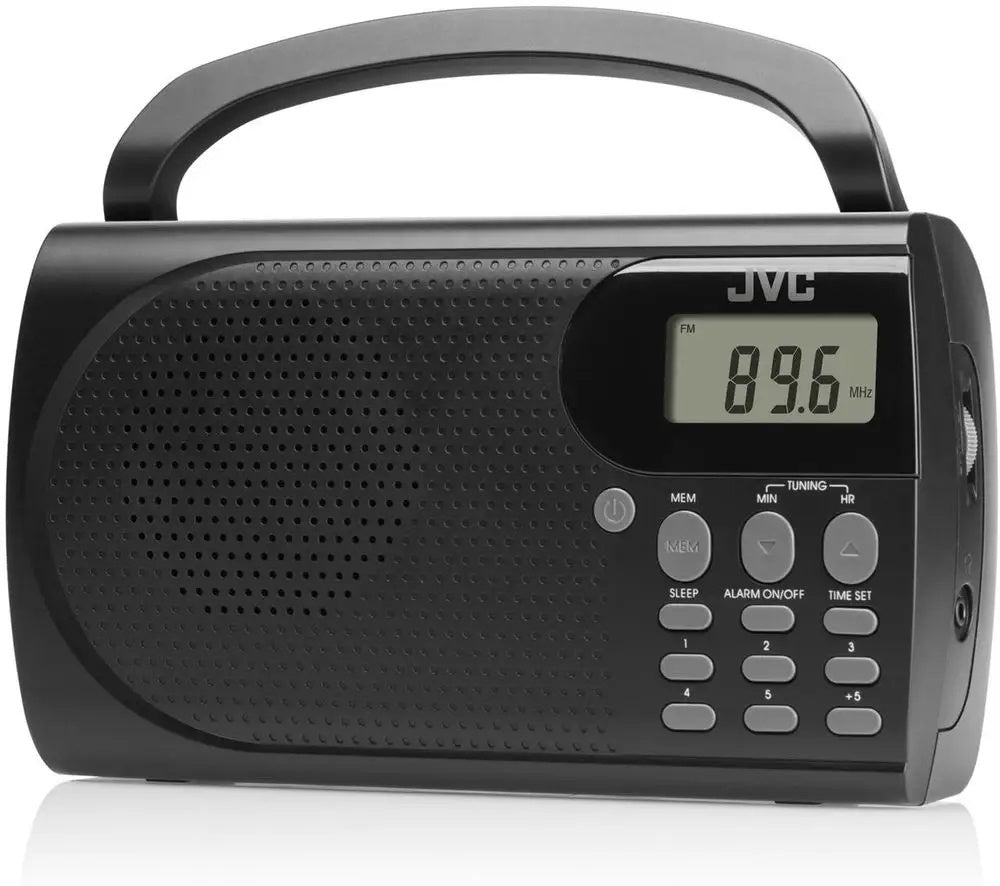 Radio przenośne radioodbiornik radio FM AM na baterie JVC czarne