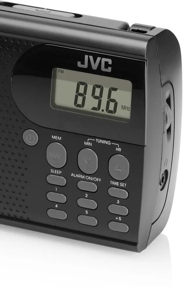 Radio przenośne radioodbiornik radio FM AM na baterie JVC czarne