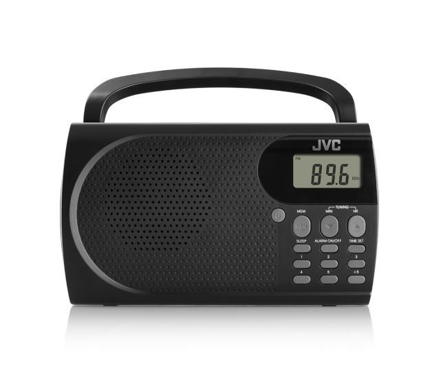 Radio przenośne radioodbiornik radio FM AM na baterie JVC czarne