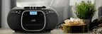 Radioodtwarzacz radio FM boombox JVC cd USB Bluetooth AUX 3W