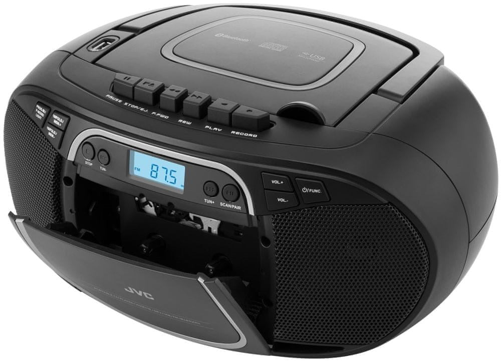 Radioodtwarzacz radio FM boombox JVC cd USB Bluetooth AUX 3W