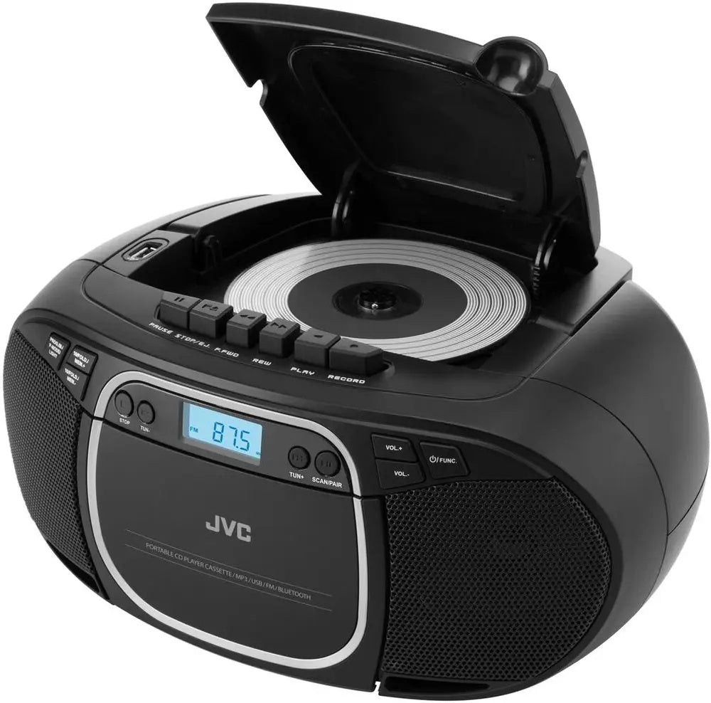 Radioodtwarzacz radio FM boombox JVC cd USB Bluetooth AUX 3W