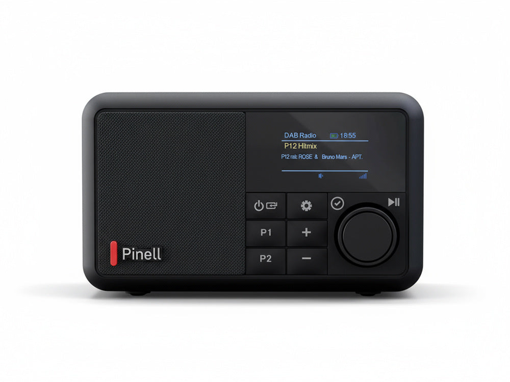 Radio premium Pinell Compact przenośne dab+/FM Bluetooth budzik bateria 8h