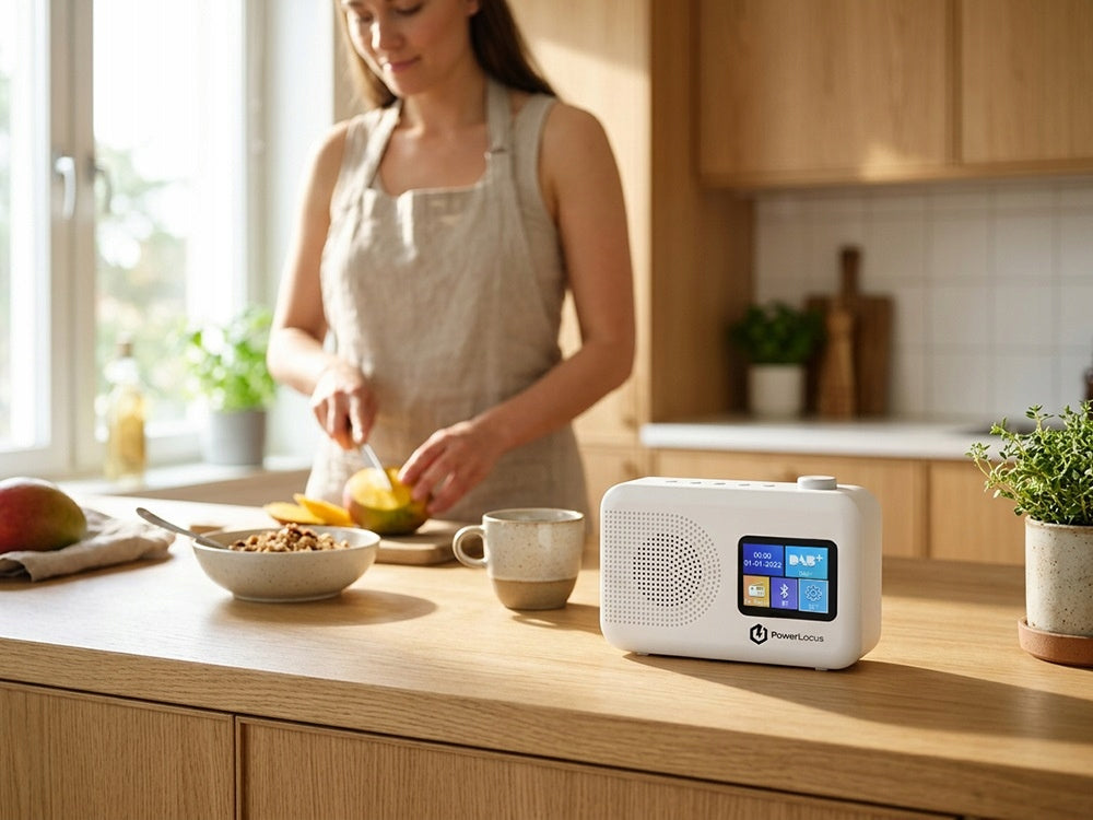 Radio bezprzewodowe przenośne PowerLocus DAB+ FM/AM, Alarm Clock Bluetooth