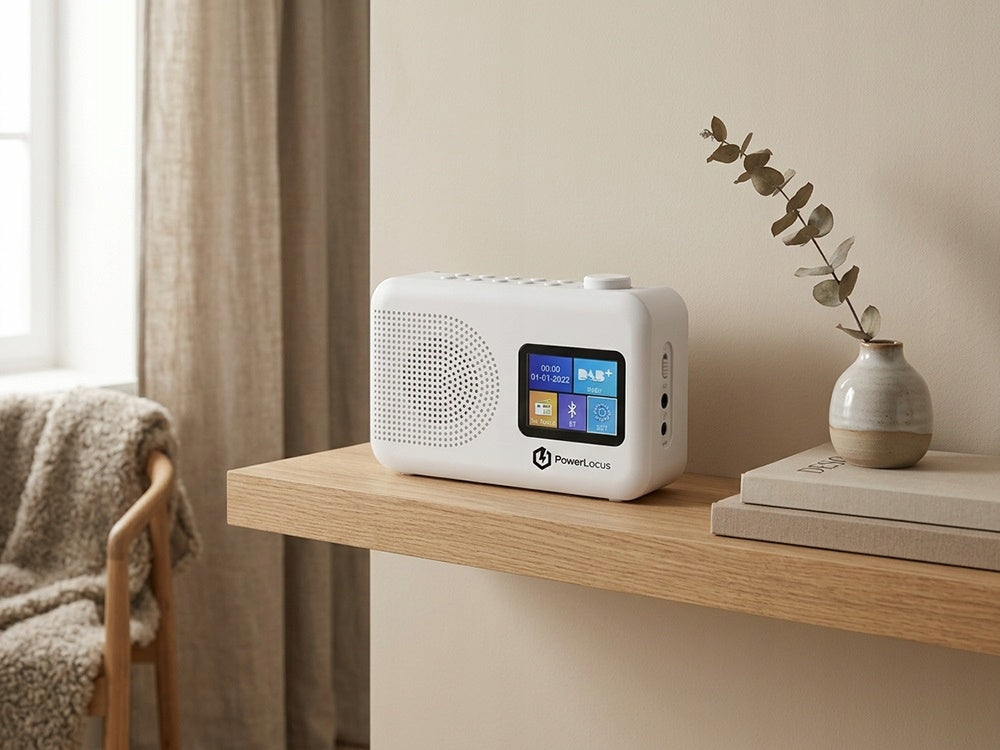 Radio bezprzewodowe przenośne PowerLocus DAB+ FM/AM, Alarm Clock Bluetooth