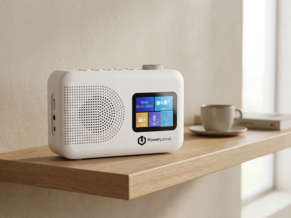 Radio bezprzewodowe przenośne PowerLocus DAB+ FM/AM, Alarm Clock Bluetooth
