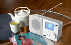 Radio sieciowo-bateryjne DAB+, FM JVC RA-E611W-DAB BestTuneTM z budzikiem