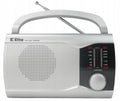 Radioodtwarzacz ewa Srebrna radio sieciowo-bateryjne FM,