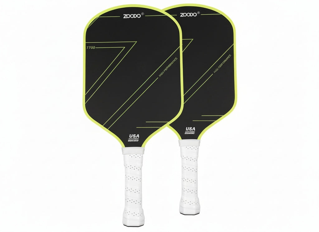 Rakiety do pickleball ZOODO P2 T700 carbon fiber neon green + 4 piłki USAPA
