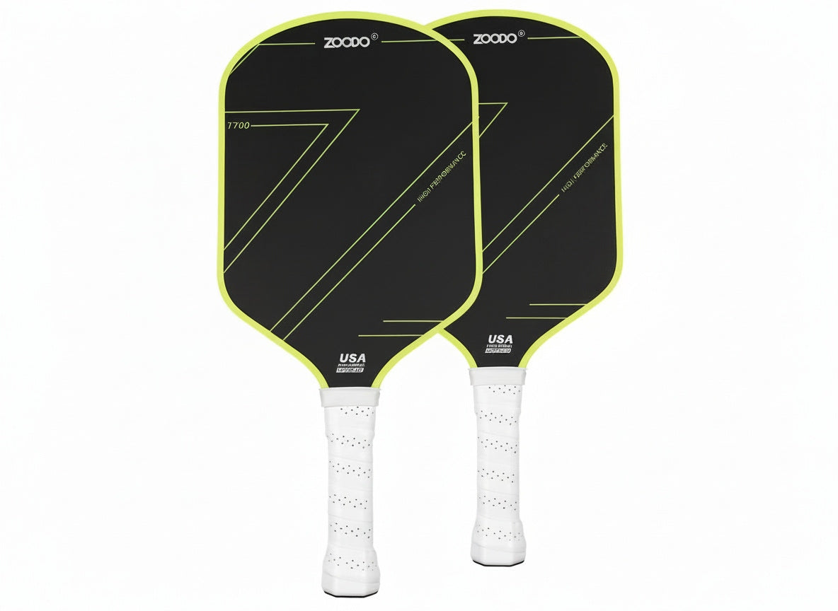 Rakiety do pickleball ZOODO P2 T700 carbon fiber neon green + 4 piłki USAPA