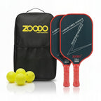 Rakiety do pickleball ZOODO P3 T700 carbon fiber Red + 4 piłki USAPA