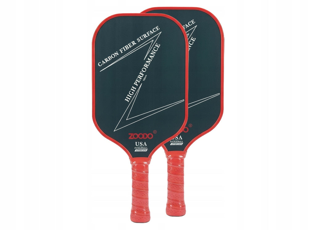 Rakiety do pickleball ZOODO P3 T700 carbon fiber Red + 4 piłki USAPA