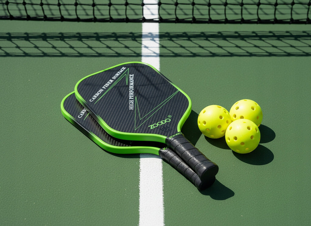 Rakiety do pickleball ZOODO P4 T700 carbon fiber Gradient green + 4 piłki