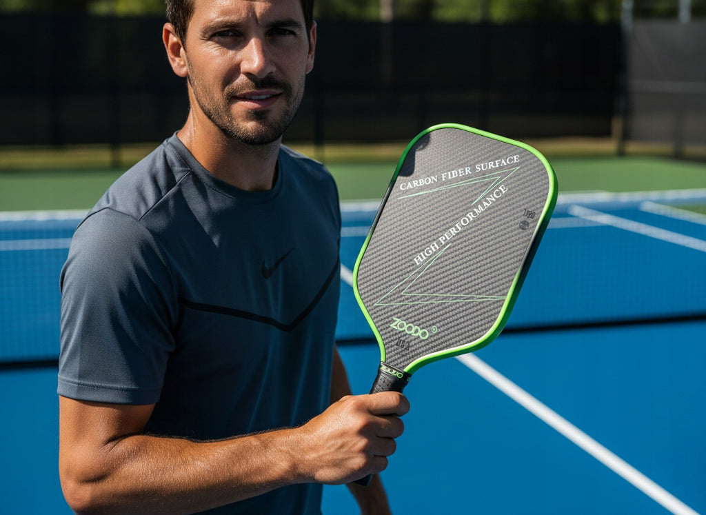 Rakiety do pickleball ZOODO P4 T700 carbon fiber Gradient green + 4 piłki
