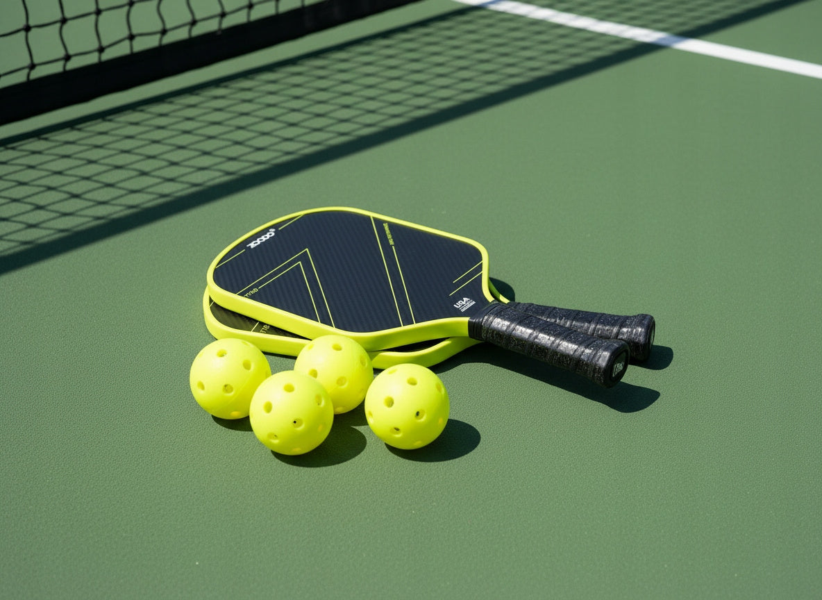 Rakiety do pickleball ZOODO P5 T700 thermoformed neon green + 4 piłki USAPA