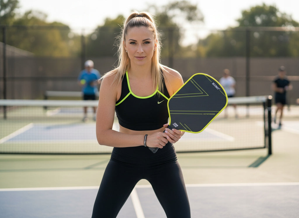 Rakiety do pickleball ZOODO P5 T700 thermoformed neon green + 4 piłki USAPA