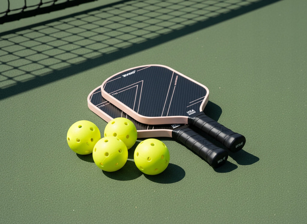 Rakiety do pickleball ZOODO P5 T700 thermoformed pink + 4 piłki USAPA