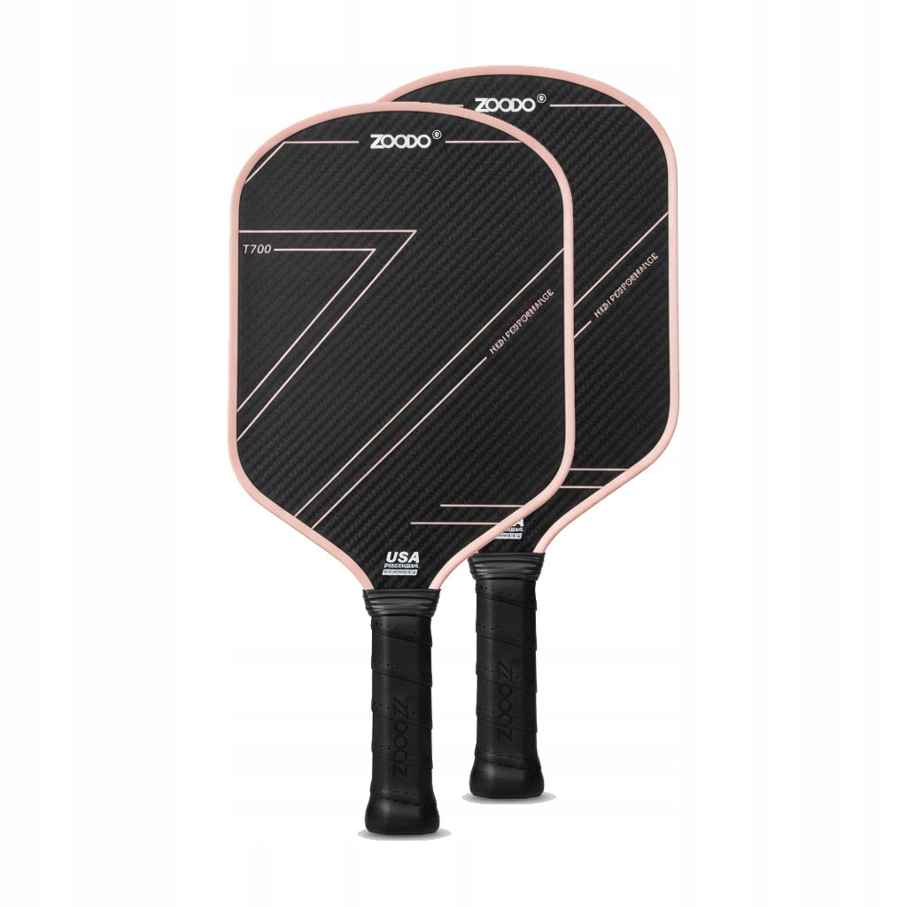 Rakiety do pickleball ZOODO P5 T700 thermoformed pink + 4 piłki USAPA