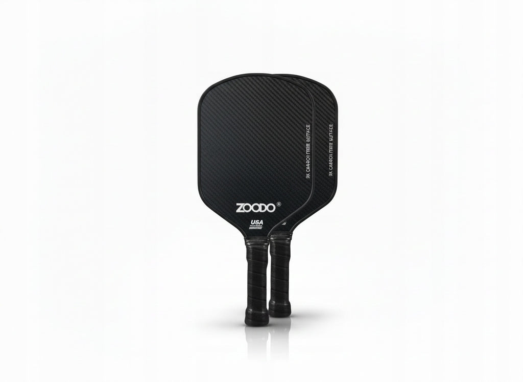 Rakiety do pickleball ZOODO P6 3K carbon fiber black + 4 piłki USAPA
