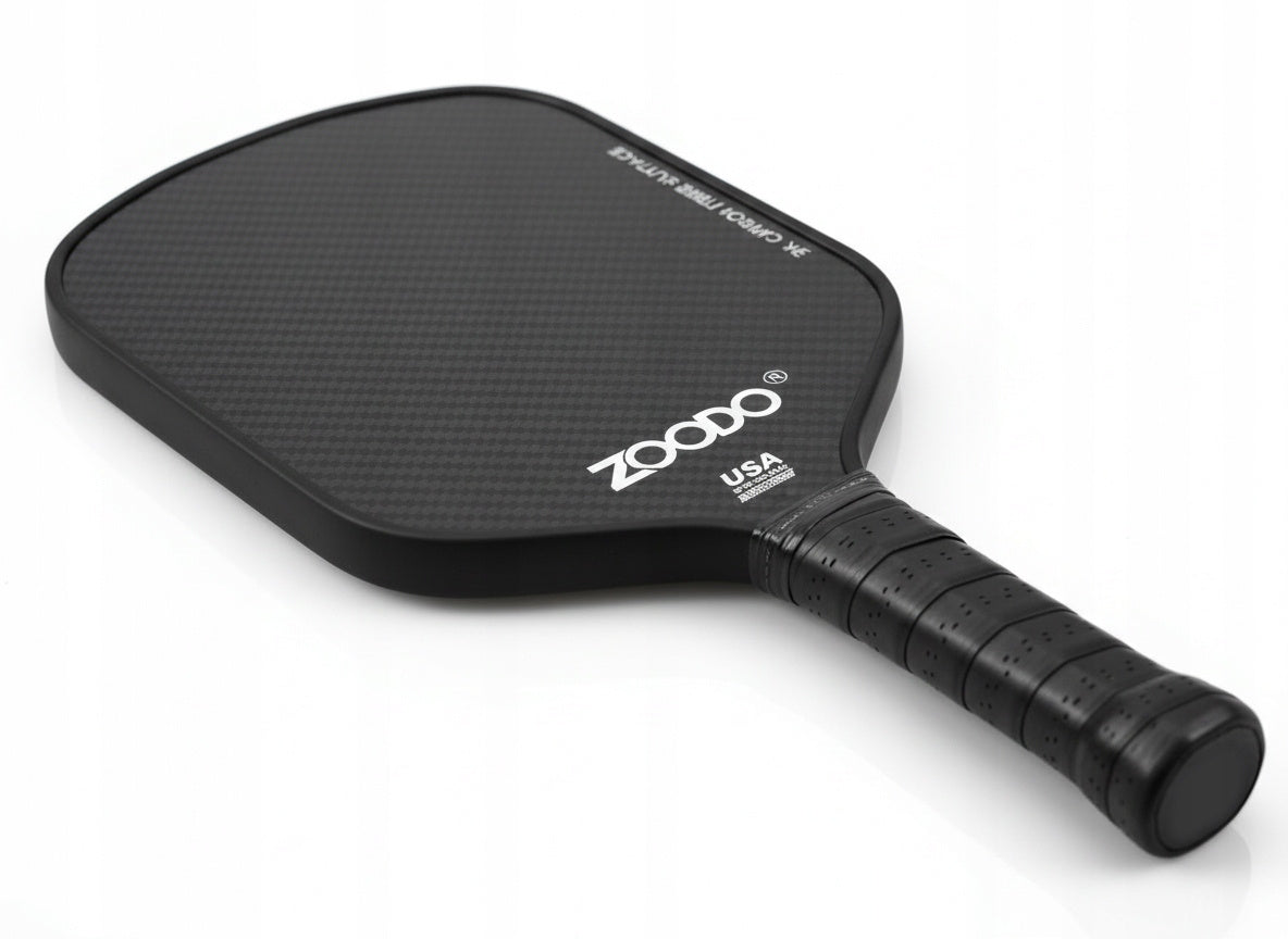 Rakiety do pickleball ZOODO P6 3K carbon fiber black + 4 piłki USAPA