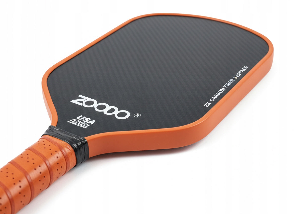 Rakiety do pickleball ZOODO P6 3K carbon fiber orange + 4 piłki USAPA