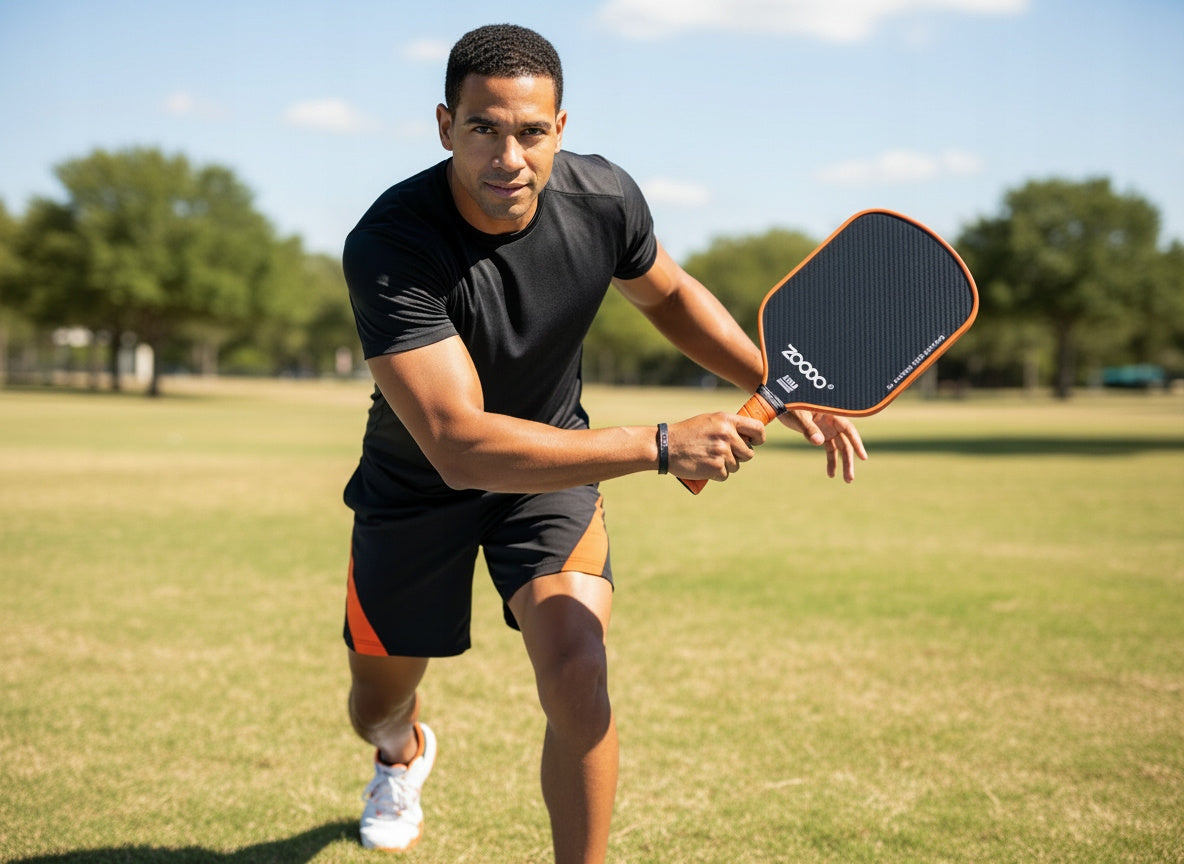 Rakiety do pickleball ZOODO P6 3K carbon fiber orange + 4 piłki USAPA