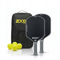 Rakiety do pickleball ZOODO P7 Kevlar grey + zestaw (4 piłki, torba) USAPA