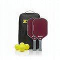 Rakiety do pickleball ZOODO P7 Kevlar red + zestaw (4 piłki, torba) USAPA