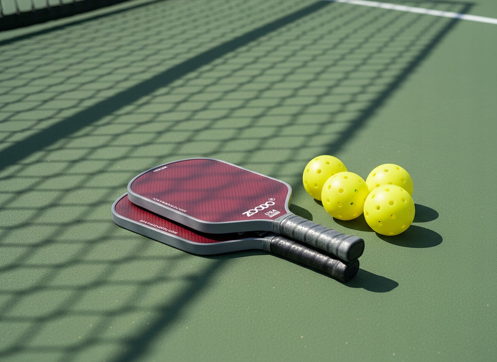 Rakiety do pickleball ZOODO P7 Kevlar red + zestaw (4 piłki, torba) USAPA