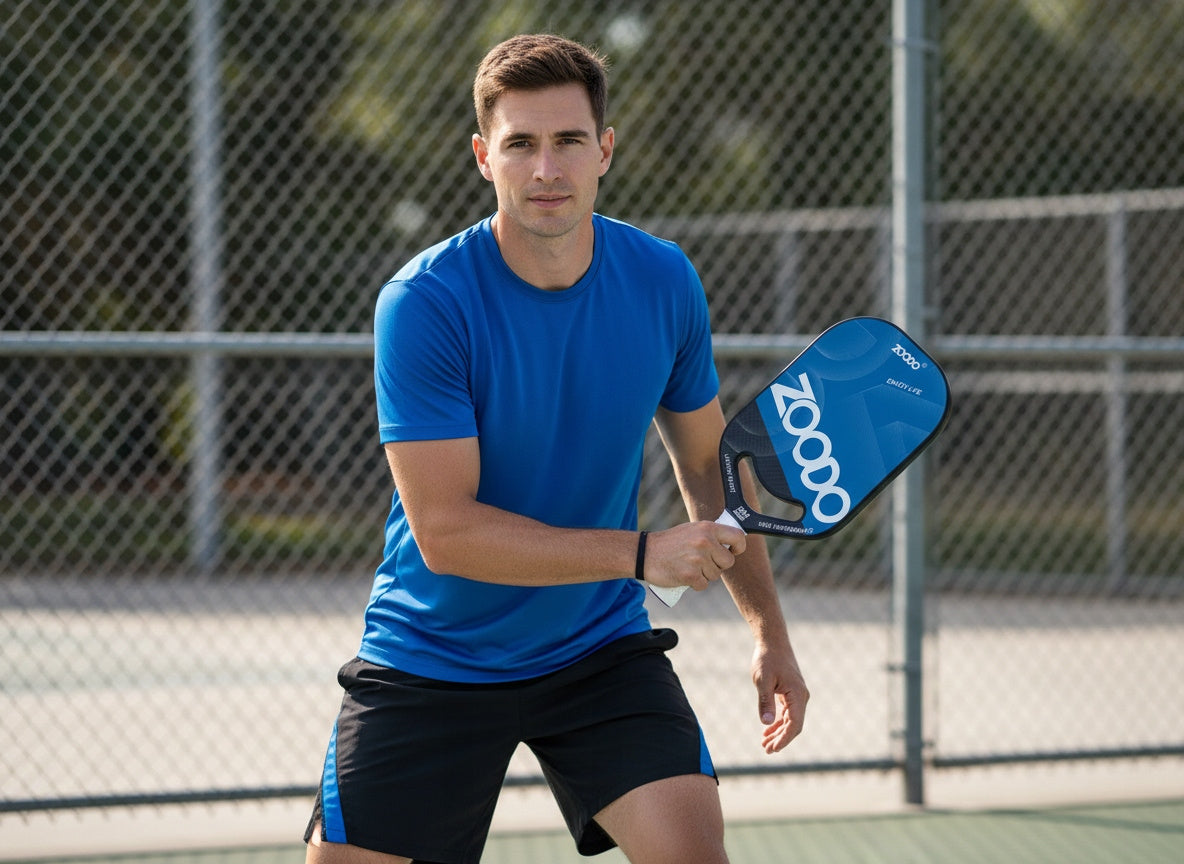 Rakiety do pickleball ZOODO P8 smile blue + (4 piłki, torba) USAPA