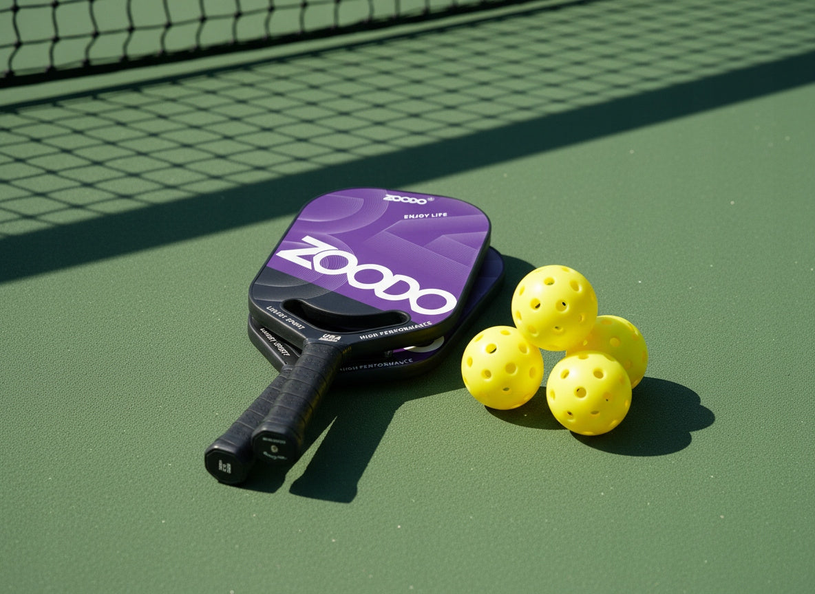 Rakiety do pickleball ZOODO P8 smile purple + (4 piłki, torba) USAPA