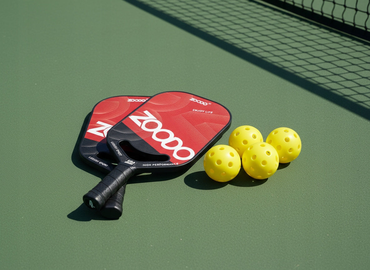 Rakiety do pickleball ZOODO P8 smile red + (4 piłki, torba) USAPA