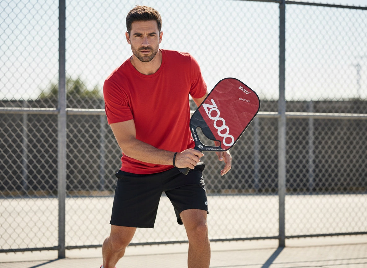 Rakiety do pickleball ZOODO P8 smile red + (4 piłki, torba) USAPA