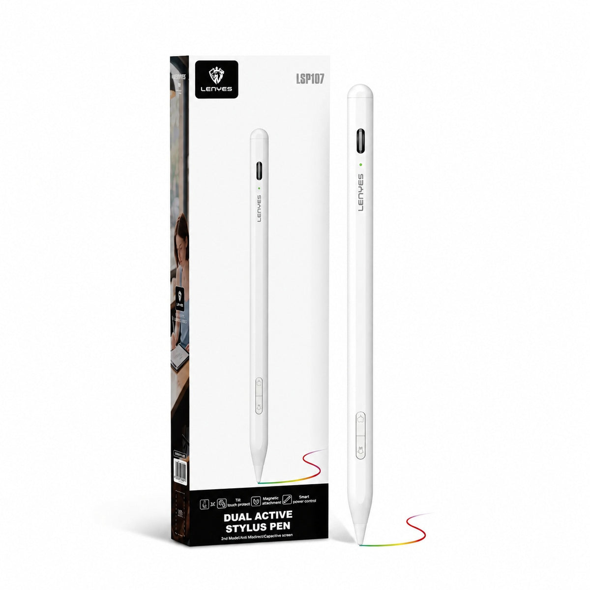 Rysik LENYES LSP107 iPad Android USB-C magnetyczny Palm Rejection