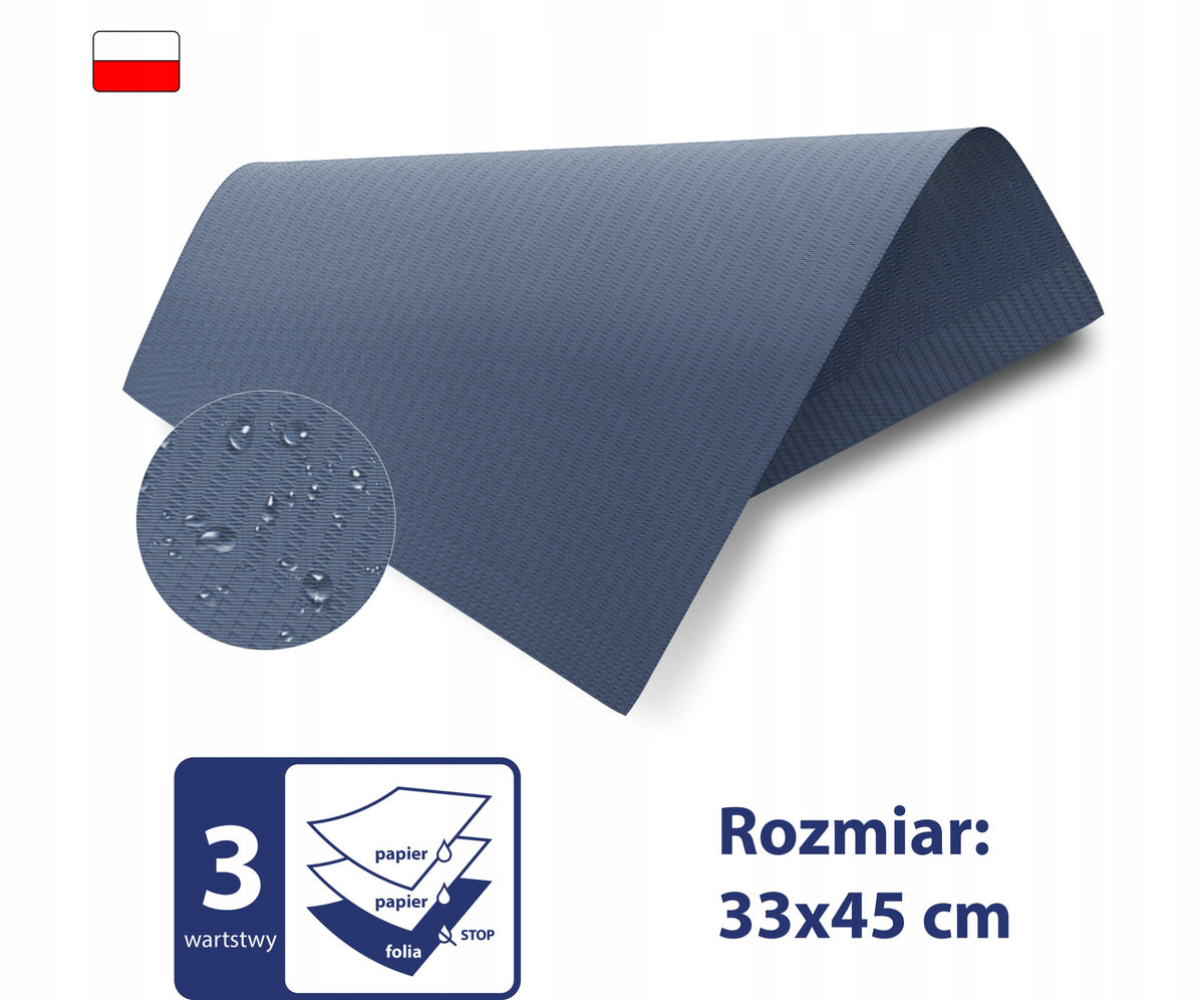 Serwety podkłady higieniczne Podfoliowane wodoodporne 3warstwy 500szt PL 8%