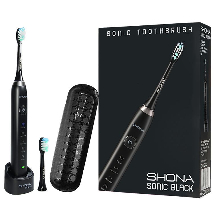 SHONA soniczna szczoteczka do zębów sonic black
