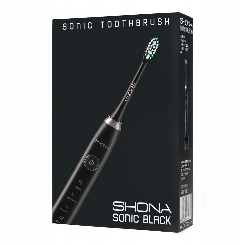 SHONA soniczna szczoteczka do zębów sonic black