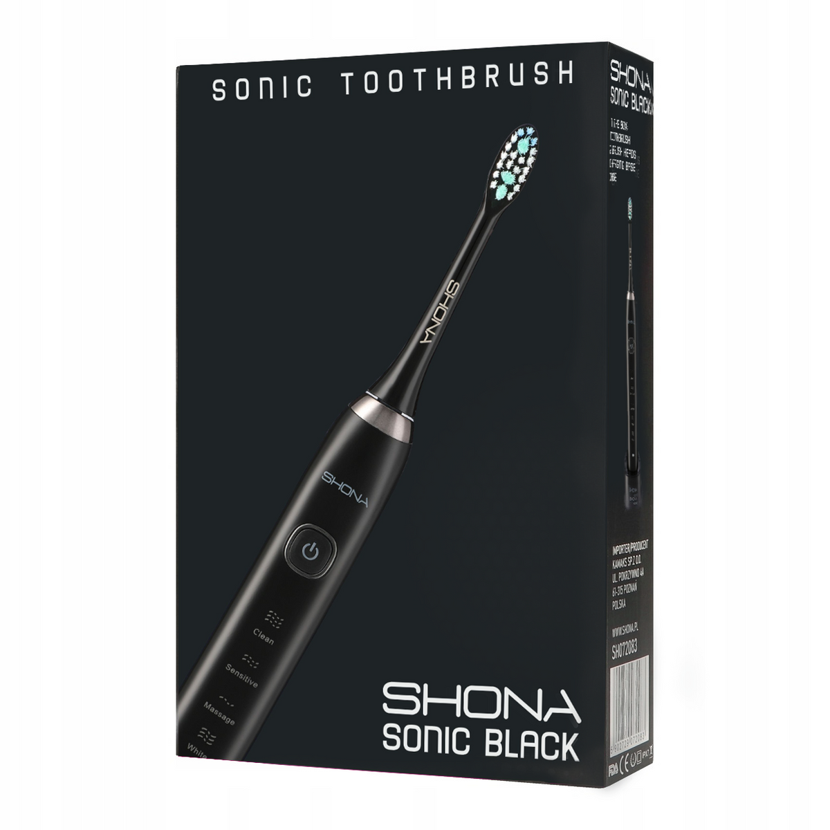 SHONA soniczna szczoteczka do zębów sonic black