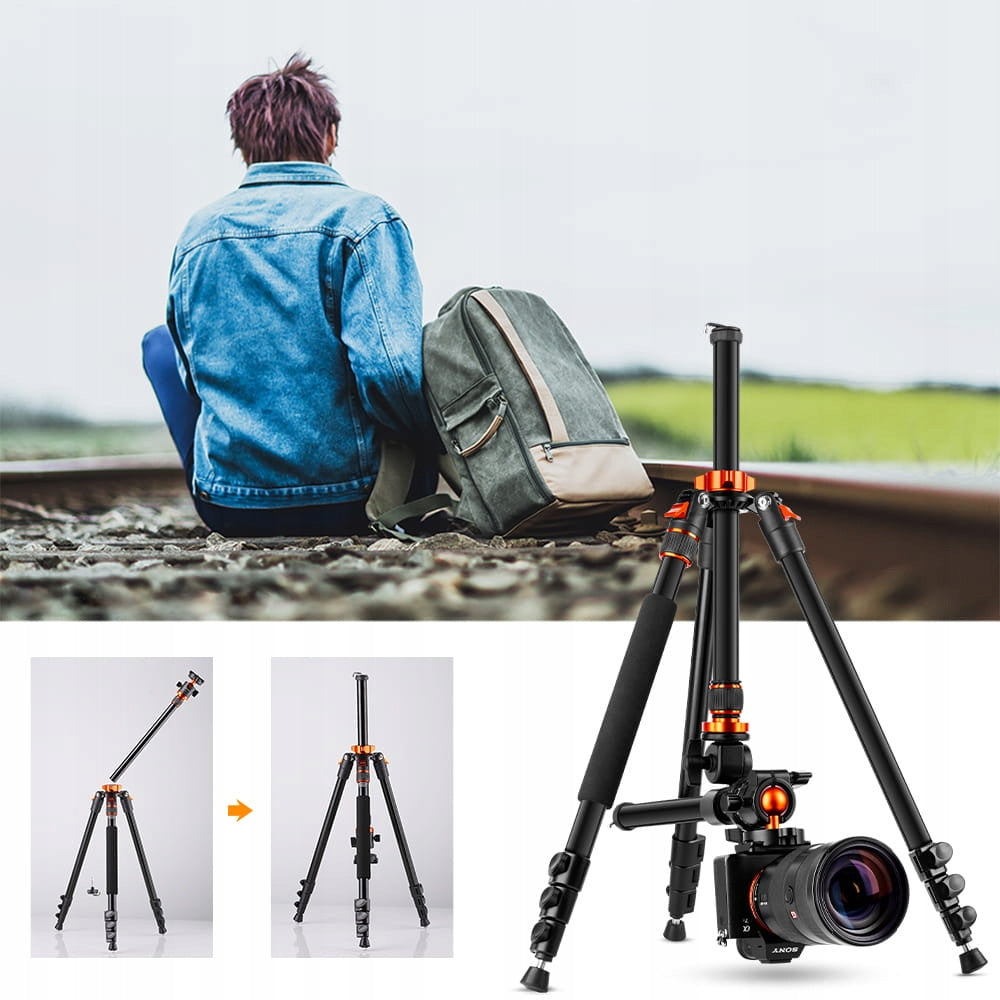 Statyw tripod ALU/MAG 231CM K234A7 KF09.087V6 wysoki pozioma kolumna k&f