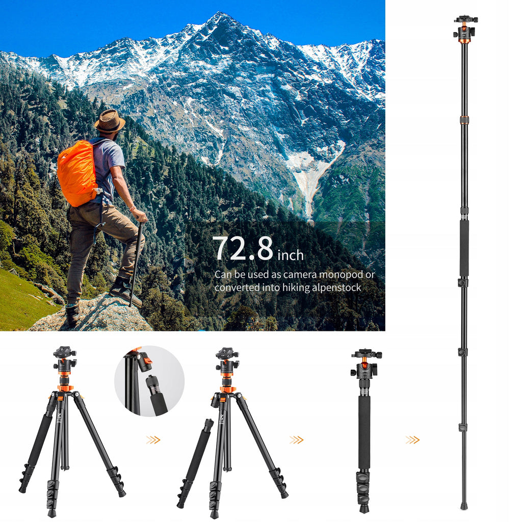 Statyw fotograficzny k&f ALU/MAG 175CM K254A3 SA254M2 tripod KF09.089 V1
