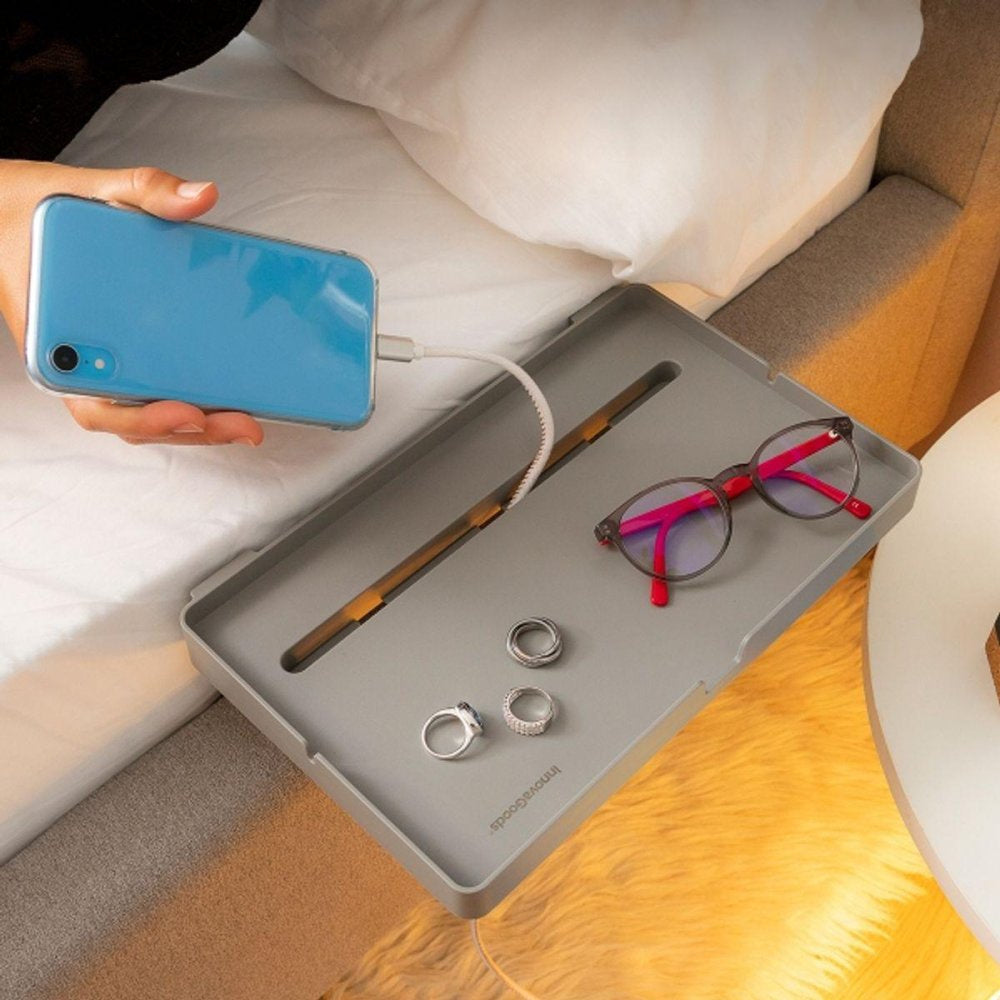 Stolik nocny półka nocna Mocowana do Łóżka szafka Innovagoods