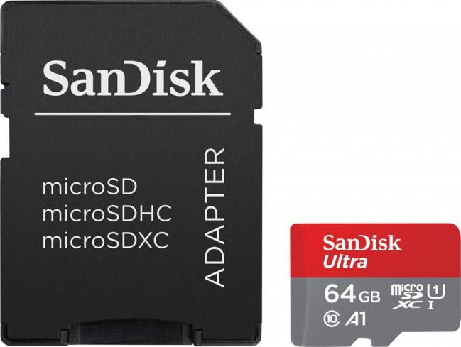 SanDisk Ultra microSDXC 64GB Android 140MB/s A1 UHS-I + Adapter