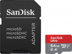 SanDisk Ultra microSDXC 64GB Android 140MB/s A1 UHS-I + Adapter