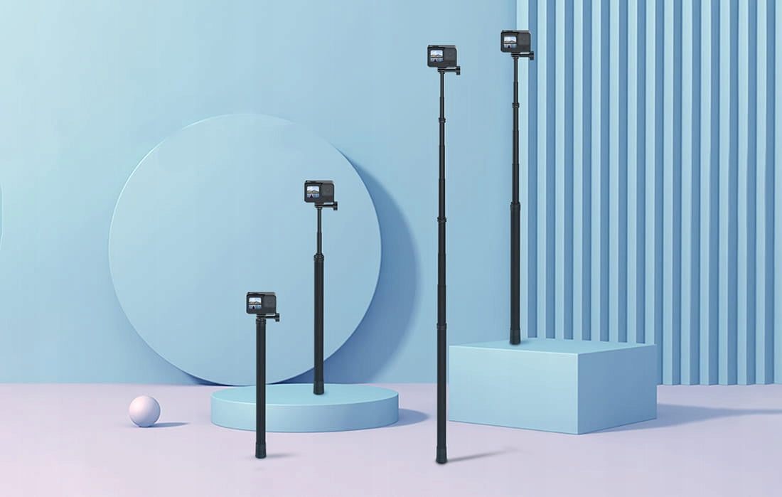 Selfie stick 3m Telesin do kamer sportowych (IS-MN) carbon monopod